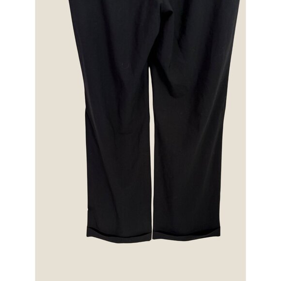 Ralph Lauren 96% Wool Black & Gold Cuffed Hem Trousers Pants Size 10 - Picture 8 of 10